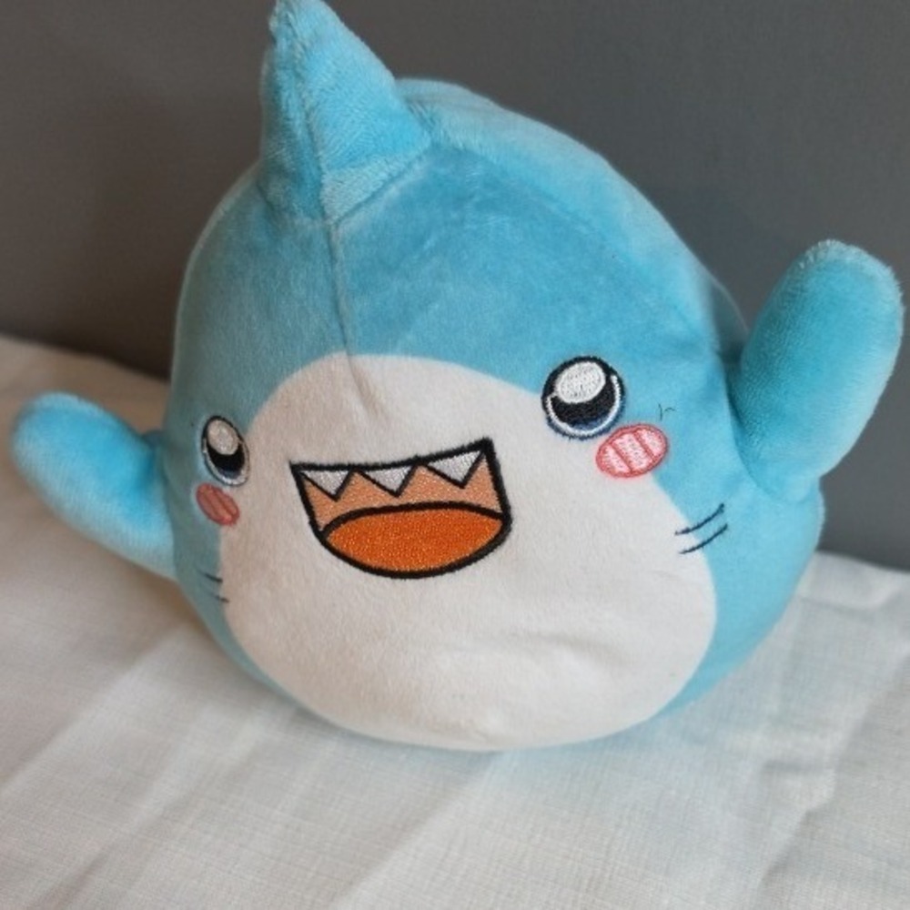 LankyBox Shark Plush Blue White Stuffed Animal Toy YouTube Collectible